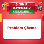 5. Sınıf Matematik Problem Çözme Konu Anlatımı - testçöz.com