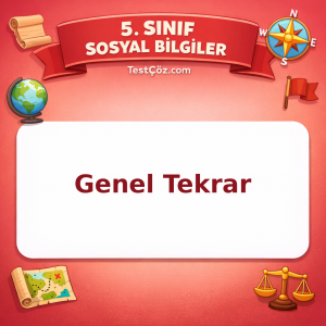 5. Sınıf Sosyal Bilgiler Genel Tekrar Testi - testçöz.com