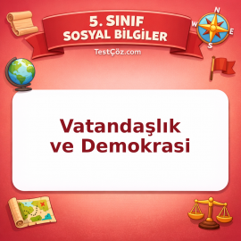 5. Sınıf Sosyal Bilgiler Vatandaşlık ve Demokrasi Testi - testçöz.com
