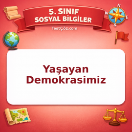 5. Sınıf Sosyal Bilgiler Yaşayan Demokrasimiz Testi - testçöz.com