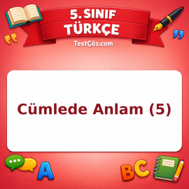5. Sınıf Türkçe Cümlede Anlam (5) Testi - testçöz.com