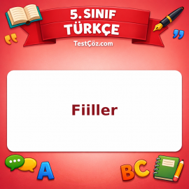 5. Sınıf Türkçe Fiiller Testi - testçöz.com