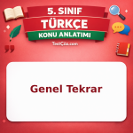 5. Sınıf Türkçe Genel Tekrar Konu Anlatımı - testçöz.com