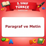 5. Sınıf Türkçe Paragraf ve Metin Testi - testçöz.com
