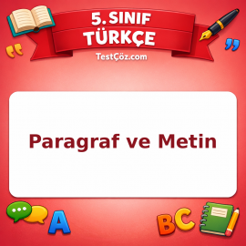 5. Sınıf Türkçe Paragraf ve Metin Testi - testçöz.com