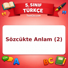 5. Sınıf Türkçe Sözcükte Anlam (2) Testi - testçöz.com