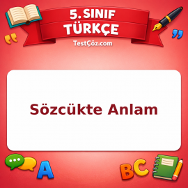 5. Sınıf Türkçe Sözcükte Anlam Testi - testçöz.com