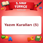 5. Sınıf Türkçe Yazım Kuralları (5) Testi - testçöz.com