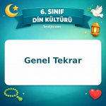 6. Sınıf Din Kültürü Genel Tekrar Testi - testçöz.com
