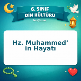 6. Sınıf Din Kültürü Hz. Muhammed’ in Hayatı Testi - testçöz.com