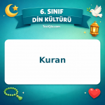 6. Sınıf Din Kültürü Kuran Testi - testçöz.com