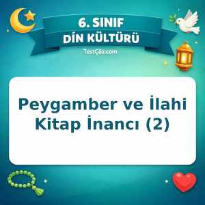 6. Sınıf Din Kültürü Peygamber ve İlahi Kitap İnancı (2) Testi - testçöz.com