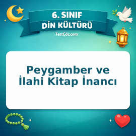 6. Sınıf Din Kültürü Peygamber ve İlahi Kitap İnancı Testi - testçöz.com