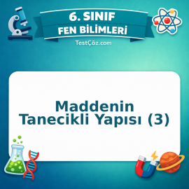 6. Sınıf Fen Bilimleri Maddenin Tanecikli Yapısı (3) Testi - testçöz.com