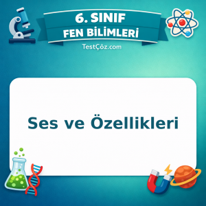 6. Sınıf Fen Bilimleri Ses ve Özellikleri Testi - testçöz.com