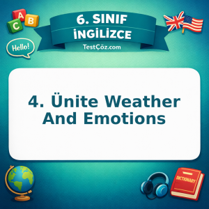 6. Sınıf İngilizce 4. Ünite Weather And Emotions Testi - testçöz.com