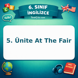6. Sınıf İngilizce 5. Ünite At The Fair Testi - testçöz.com