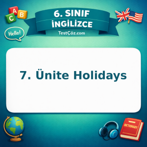 6. Sınıf İngilizce 7. Ünite Holidays Testi - testçöz.com