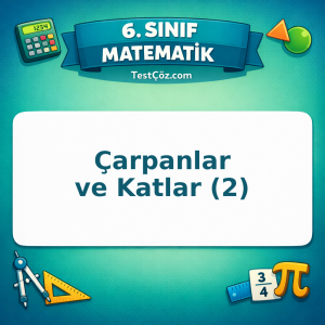 6. Sınıf Matematik Çarpanlar ve Katlar (2) Testi - testçöz.com