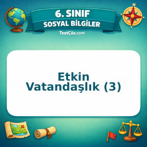 6. Sınıf Sosyal Bilgiler Etkin Vatandaşlık (3) Testi - testçöz.com
