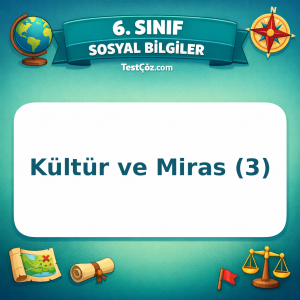 6. Sınıf Sosyal Bilgiler Kültür ve Miras (3) Testi - testçöz.com