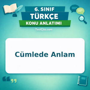 6. Sınıf Türkçe Cümlede Anlam Konu Anlatımı - testçöz.com