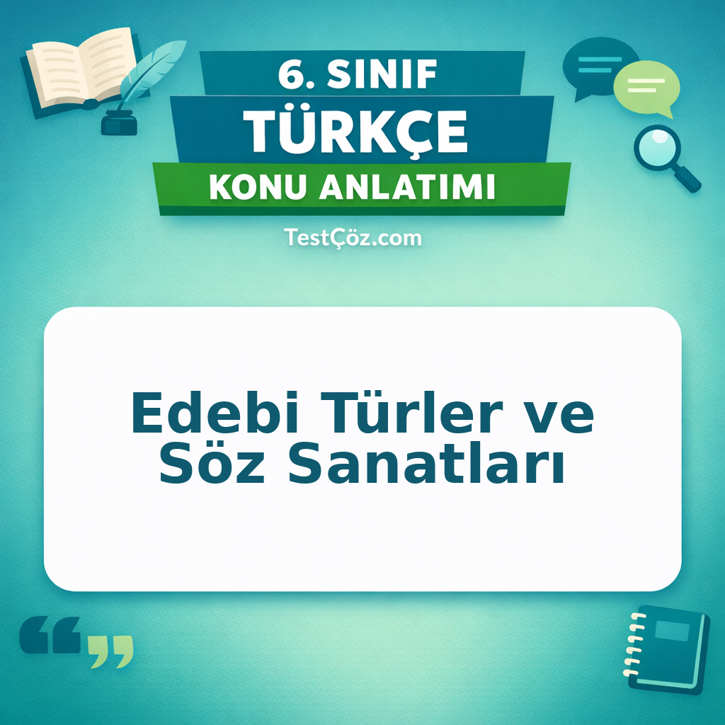 6. Sınıf Türkçe Edebi Türler ve Söz Sanatları Konu Anlatımı
