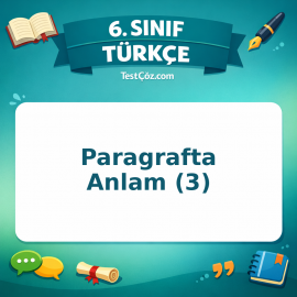 6. Sınıf Türkçe Paragrafta Anlam (3) Testi - testçöz.com
