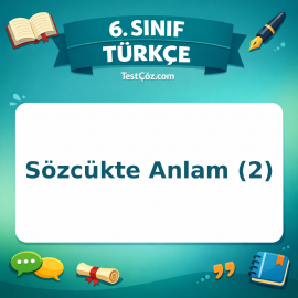 6. Sınıf Türkçe Sözcükte Anlam (2) Testi - testçöz.com