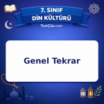 7. Sınıf Din Kültürü Genel Tekrar Testi - testçöz.com
