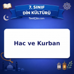 7. Sınıf Din Kültürü Hac ve Kurban Testi - testçöz.com