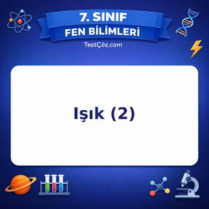 7. Sınıf Fen Bilimleri Işık (2) Testi - testçöz.com