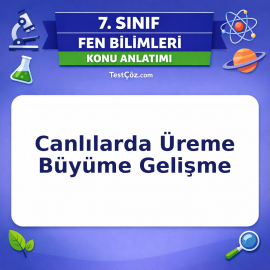 7. Sınıf Fen Bilimleri Canlılarda Üreme Büyüme Gelişme Konu Anlatımı - testçöz.com
