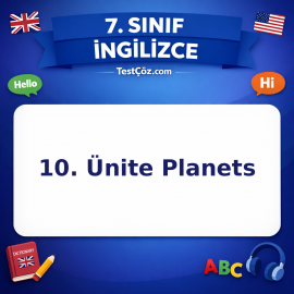 7. Sınıf İngilizce 10. Ünite Planets Testi - testçöz.com