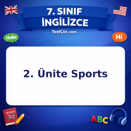 7. Sınıf İngilizce 2. Ünite Sports Testi - testçöz.com