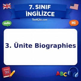 7. Sınıf İngilizce 3. Ünite Biographies Testi - testçöz.com