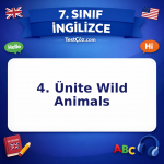 7. Sınıf İngilizce 4. Ünite Wild Animals Testi - testçöz.com