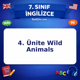 7. Sınıf İngilizce 4. Ünite Wild Animals Testi - testçöz.com