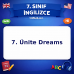 7. Sınıf İngilizce 7. Ünite Dreams Testi - testçöz.com