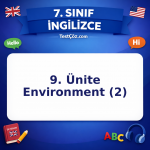 7. Sınıf İngilizce 9. Ünite Environment (2) Testi - testçöz.com