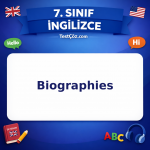 7. Sınıf İngilizce Biographies Testi - testçöz.com