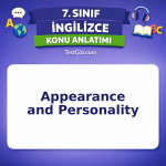 7. Sınıf İngilizce Appearance and Personality Konu Anlatımı - testçöz.com