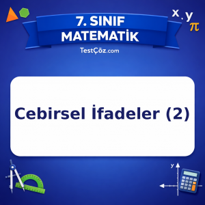 7. Sınıf Matematik Cebirsel İfadeler (2) Testi - testçöz.com