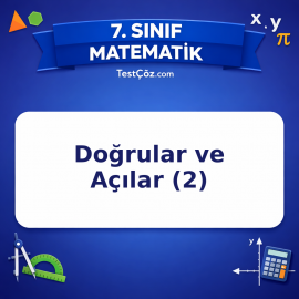 7. Sınıf Matematik Doğrular ve Açılar (2) Testi - testçöz.com