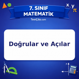 7. Sınıf Matematik Doğrular ve Açılar Testi - testçöz.com