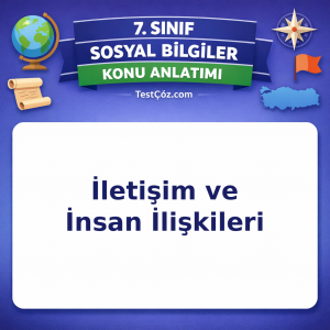 7. Sınıf Sosyal Bilgiler İletişim ve İnsan İlişkileri Konu Anlatımı - testçöz.com