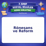 7. Sınıf Sosyal Bilgiler Rönesans ve Reform Konu Anlatımı - testçöz.com