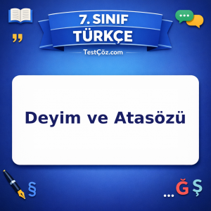 7. Sınıf Türkçe Deyim ve Atasözü Testi - testçöz.com
