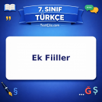 7. Sınıf Türkçe Ek Fiiller Testi - testçöz.com