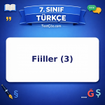 7. Sınıf Türkçe Fiiller (3) Testi - testçöz.com